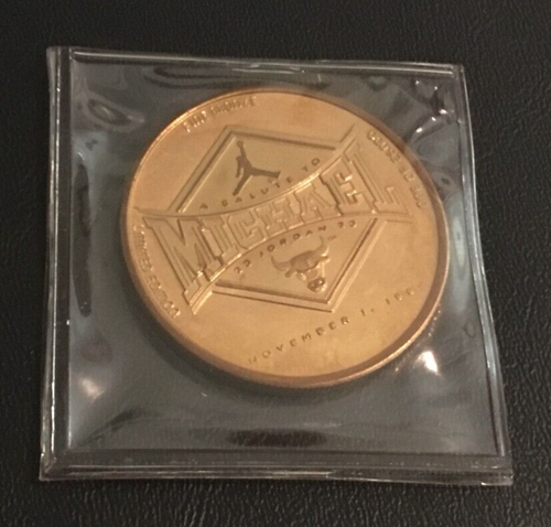 RARE ancienne pièce de retraite Michael Jordan 1994 bronze fin environnement taureaux - Photo 1/3