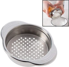 Stainless Steel Food Can Strainer Sieve Tuna Press Lid Oil Drainer Remover, Uniq