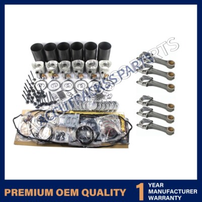 Rebuild Kit+6pcs Connecting Rod for Nissan FD6 FD6T Engine CM80 CMA81 CM90 Truck