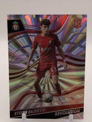 2022-23 Revolution Premier League Rookies Sunburst /50 Stefan Bajcetic Rookie RC