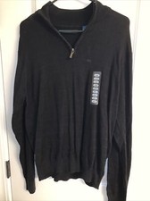 Mens Perry Ellis black principle pullover sweater size L NWT