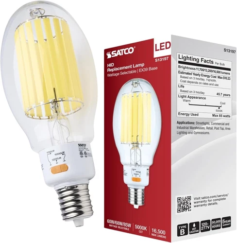 Satco S13197 - 60/68/85 Watt LED HID Replacement  - 5000K (1, 2, OR 6 Pack) - Picture 8 of 10