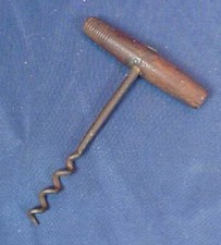 Vintage metalowy korkociąg z drewnianym uchwytem korek do wina