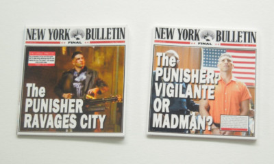 1/12 Scale Newspapers New York Bulletin 2 Pack Punisher Covers