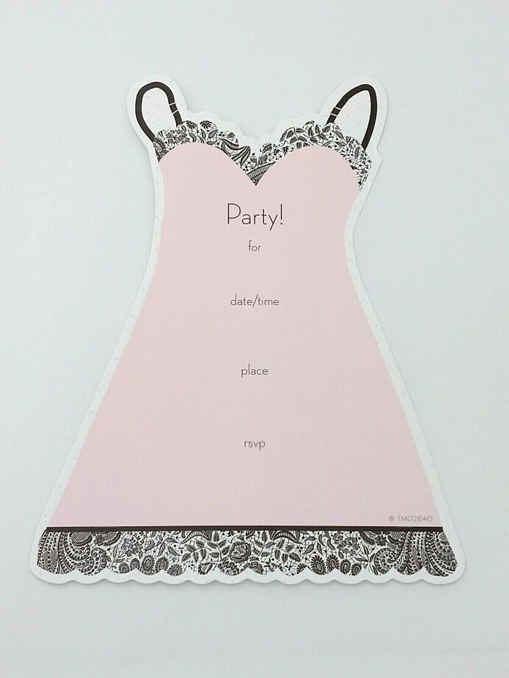 Lencería Ducha Novia Despedida de Soltera Invitaciones Niñas Noche 7 Tarjetas Rosa Foto 4 de 4