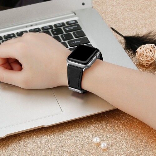 Leder Armband Band für Apple Watch Series 9 8 7 6 5 4 SE 41/44/45mm Ultra 2 49mm - Bild 21 von 57