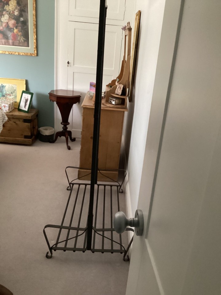 Heavy Duty Black Clothes Rail With Shoe Rack. VGC. eBay