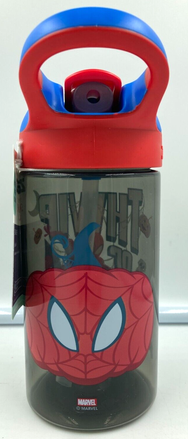Zak Everyday Smiles 16oz Water Bottle BPA LeakProof Spiderman