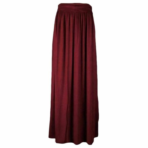 Womens Ladies Celeb Fold Over Waist Full Length Jersey Gypsy Maxi Skirt 8-26 - Picture 14 of 22