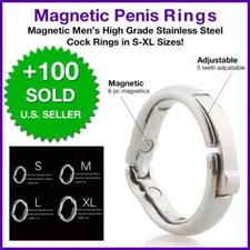 Magnetic Male Penis Ring Stainless Steel Delay Cock Enhancer Prolong Erection