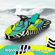 SEADOO SPARK trixx GRAPHIC KIT wraps 2up + 3up Jet Ski SEA DOO Decal Bold yellow