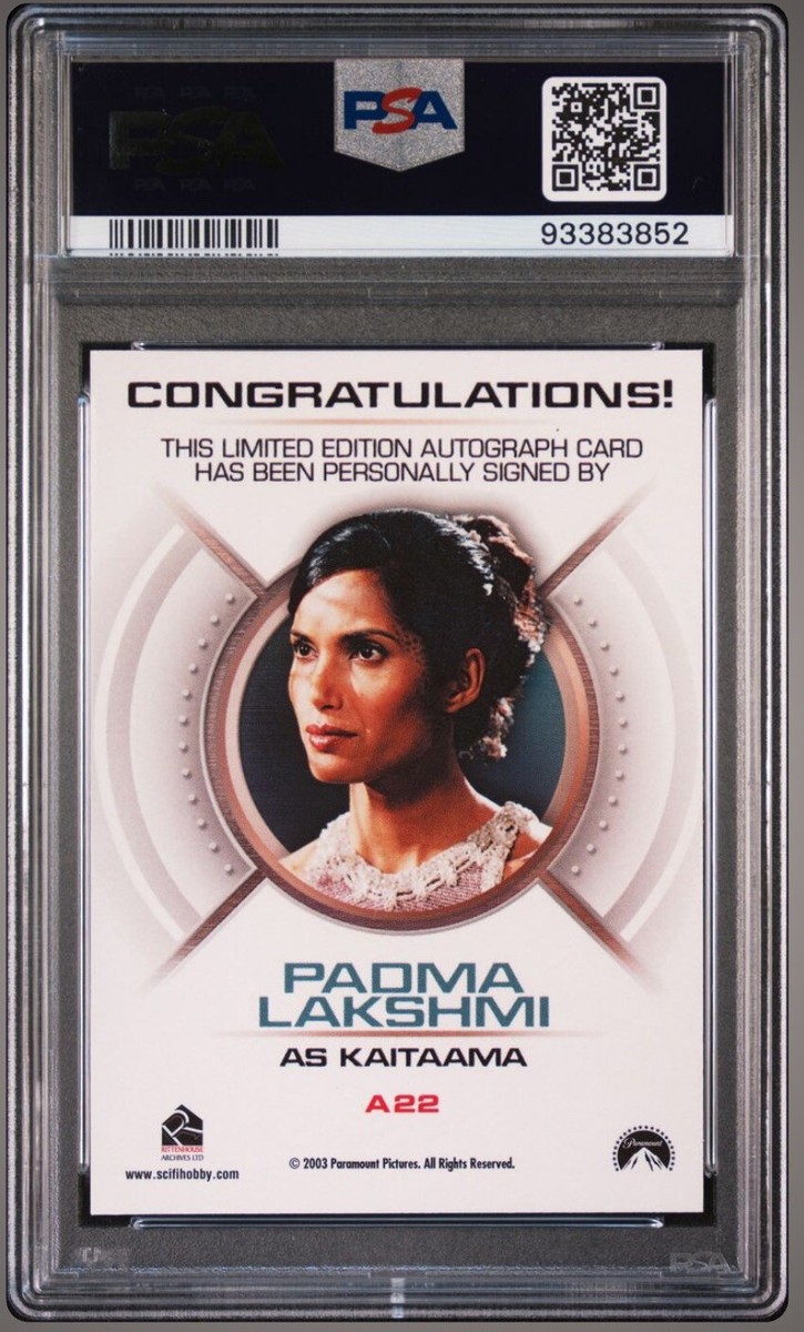 STAR TREK ENTERPRISE A22 PADMA LAKSHMI AS KAITAAMA AUTOGRAPH PSA