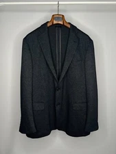 Big Guys Brooks Brothers Regent Fit Houndstooth Dark Grey Jacket Blazer Size 48R