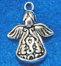50Pcs. WHOLESALE Tibetan Silver ANGEL Charms Pendants Earring Drops Q0248
