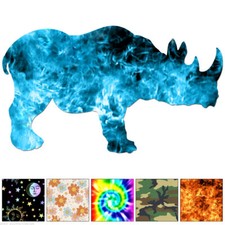 Rhinoceros Rhino - Decal Sticker - Multiple Patterns  Sizes - ebn6406