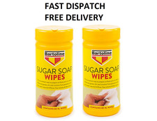 BARTOLINE XL SUGAR SOAP WIPES - PACK OF 80 REMOVE GREASE, GENERAL DIRT, GRIME