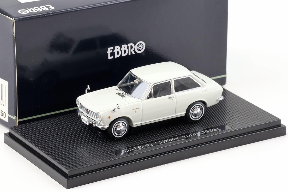 1:43 Ebbro Nissan Datsun Sunny 1000 white 1966 | eBay