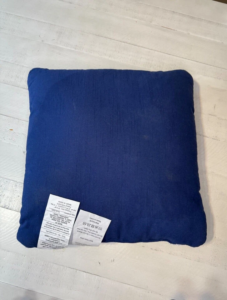 Almohada Coral Azul Marino 100% Algodón Coral Sea Life Acento Almohada 18" X 18" NUEVO Foto 2 de 4