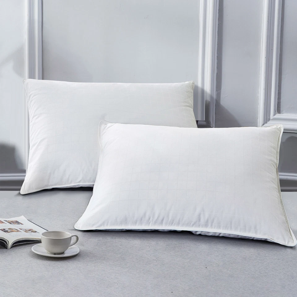 Unikome 75% пуховое наполнение белый гусиный пух кровать подушка комплект из 2 King стандартный размер - Изображение 3 из 4