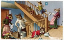 Eugen Hartung Mice Postcard - Coloprint B Special 2263/2 - Delivering the Milk