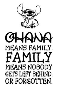 Ohana Means Family Wine Bottle Decal / Sticker (bottle not ...