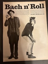 Sony FM/AM Pocket Radio with Telescopic Antenna Bach n' Roll 1965 Vintage B W Ad