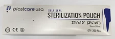 Plastcare USA 2.75" x 10” Self Seal Sterilization Pouches - Box of 200 - New