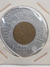 Keep Me & Never Go Broke Good Luck 1950-D Penny, Harry's Ogontz Market