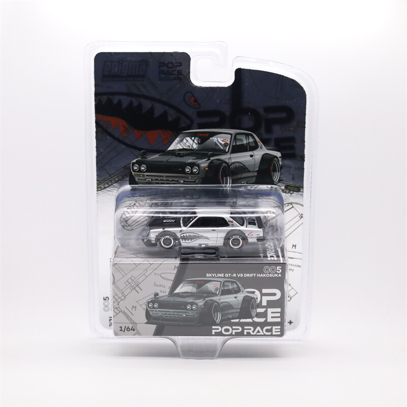 Enigma x Pop Race 1:64 Skyline GT-R Hakosuka V8 Drift Shark