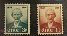 Ireland Stamps. Scott's #s 165-166. MLH. Thomas J Clark..   sal's stamp store