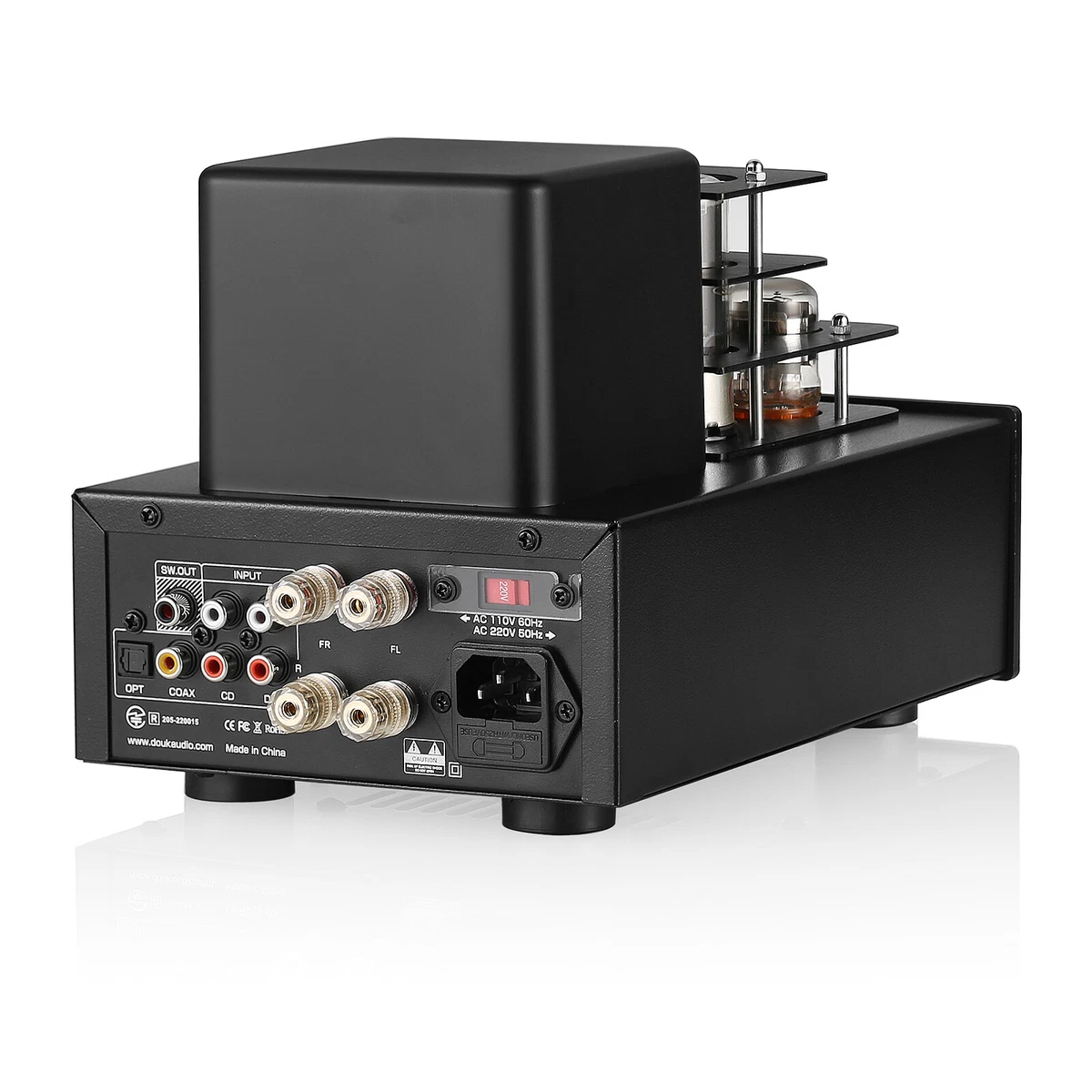 HiFi Bluetooth Valve Tube Amplifier Integrated Power Amp VU Meter Headphone Amp