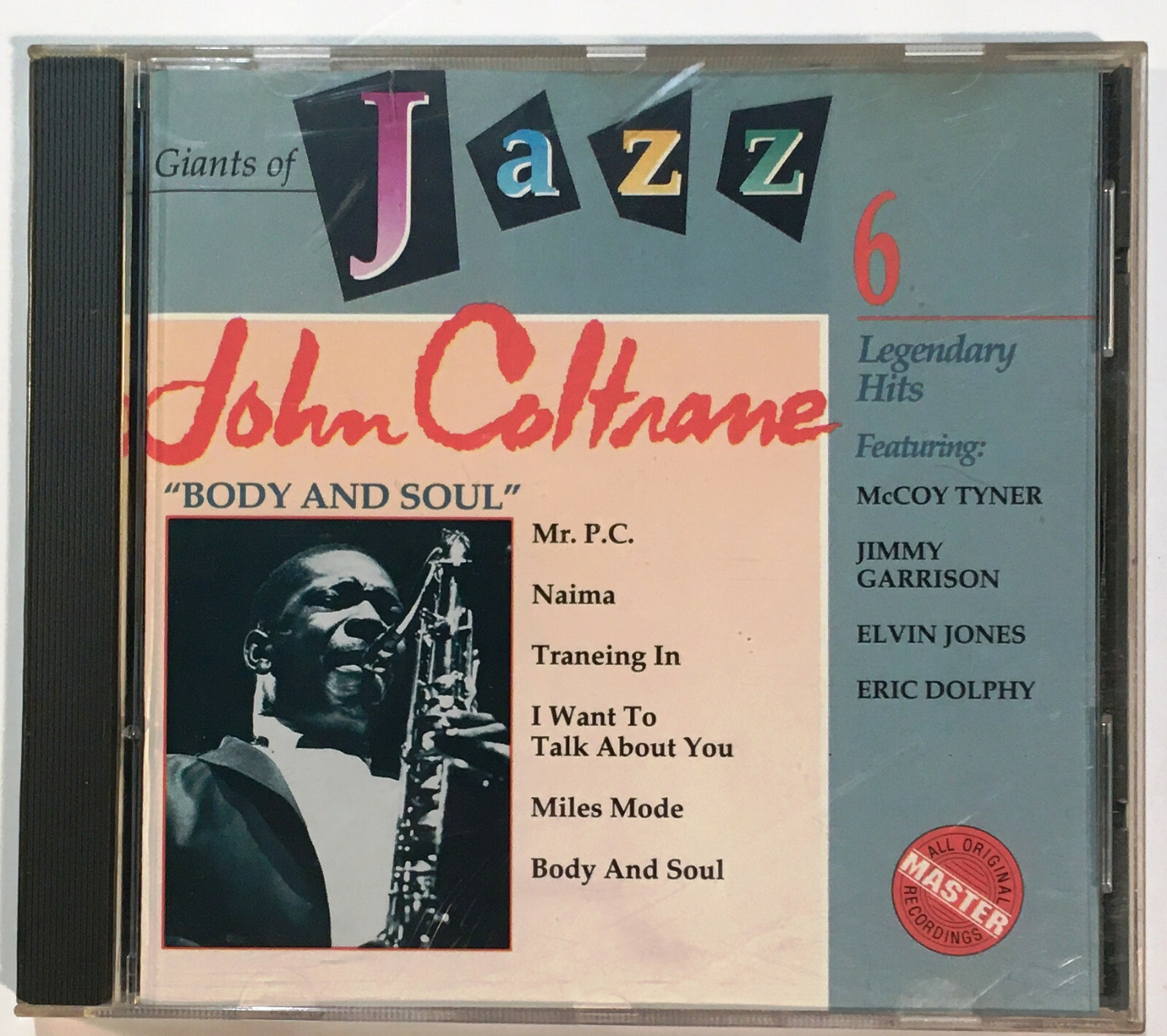 John Coltrane 1990 Body And Soul Giants Of Jazz 6  EX Cond Eric Dolphy 