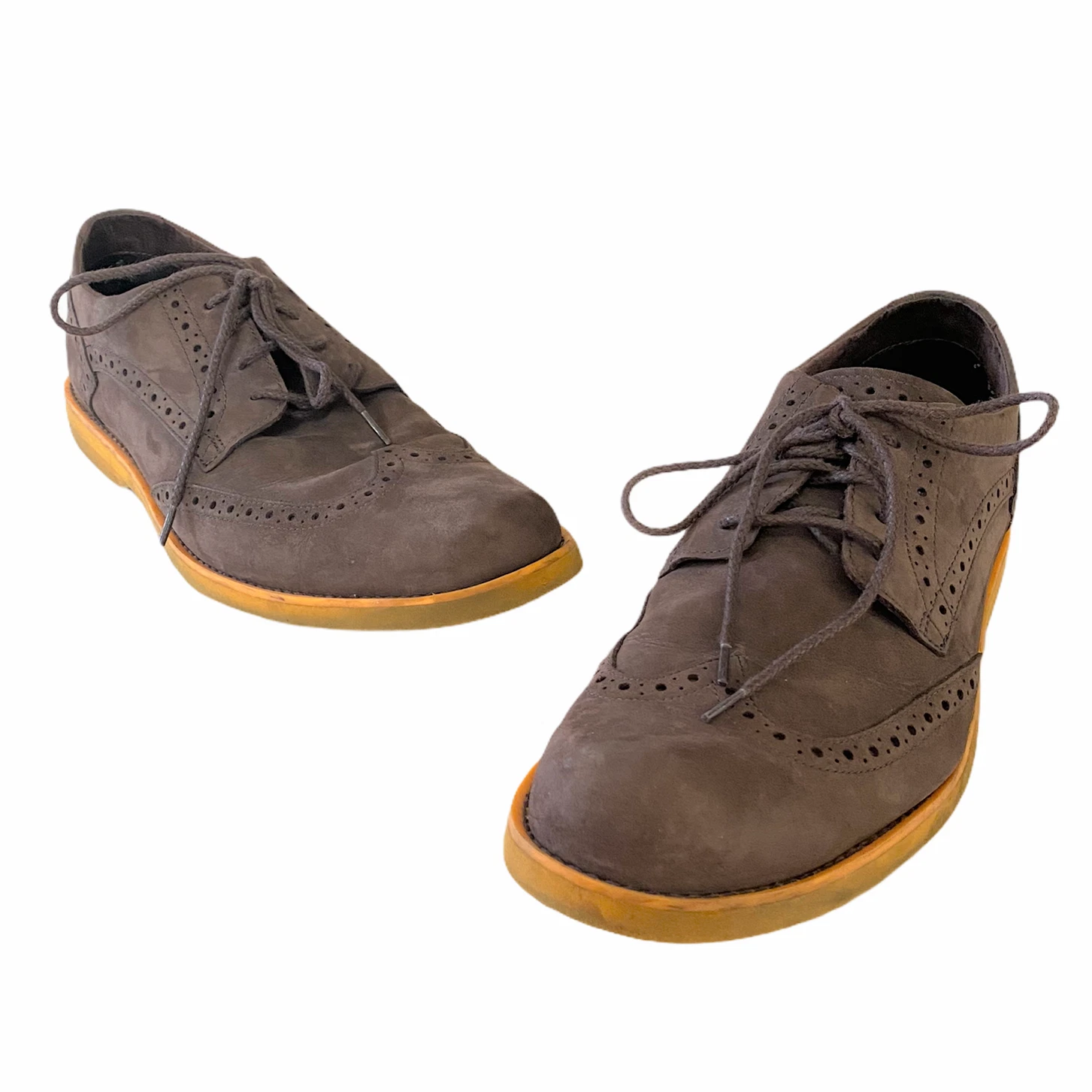 Oxford TIMBERLAND Earthkeepers Stormbuck Lite Brogue da uomo taglia 11 marrone scamosciato