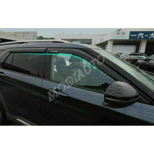 4p For Ford Explorer 2020-2022 Black Car Window Visor Vent Shades Sun Rain Guard - Picture 2 of 7