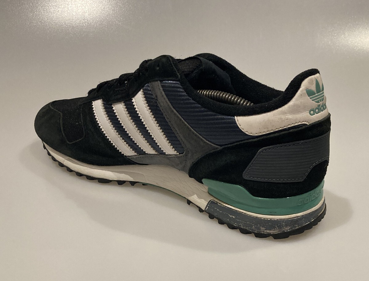 Mens Adidas ZX 700 Black Green Grey Running Trainers UK 9.5 Mens Adidas ZX 700 Black Green Grey Running Trainers UK 9.5