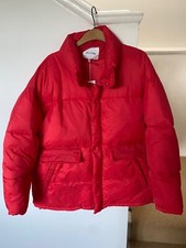Beautiful Brand New American Vintage Puffer Jacket In Raspberry Red In S
