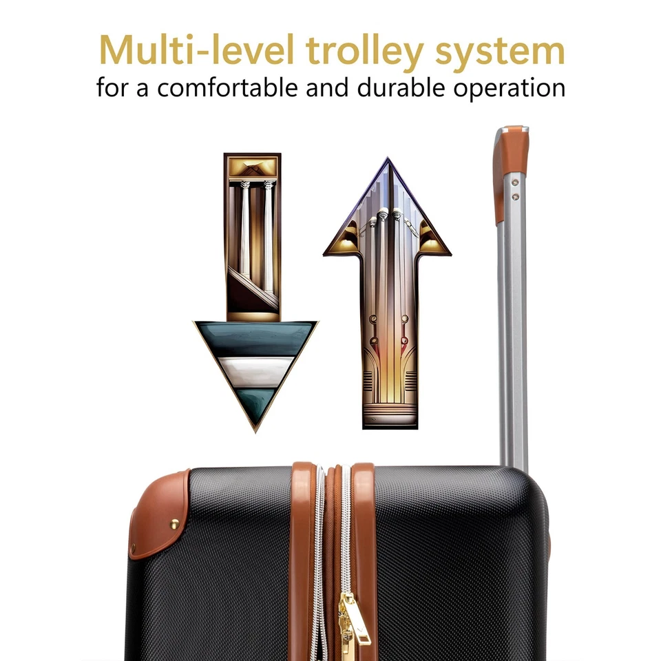 Juego de equipaje retro expandible vintage 19V69 ITALIA 3 piezas (5 colores) Foto 4 de 4