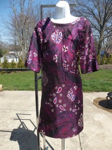 plum shift dress
