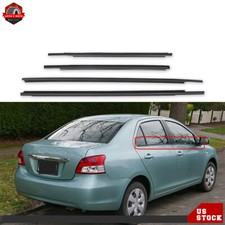 For 2007-2016 Toyota Yaris Sedan Weatherstrip Window Moulding Trim Seal Belt 4pc