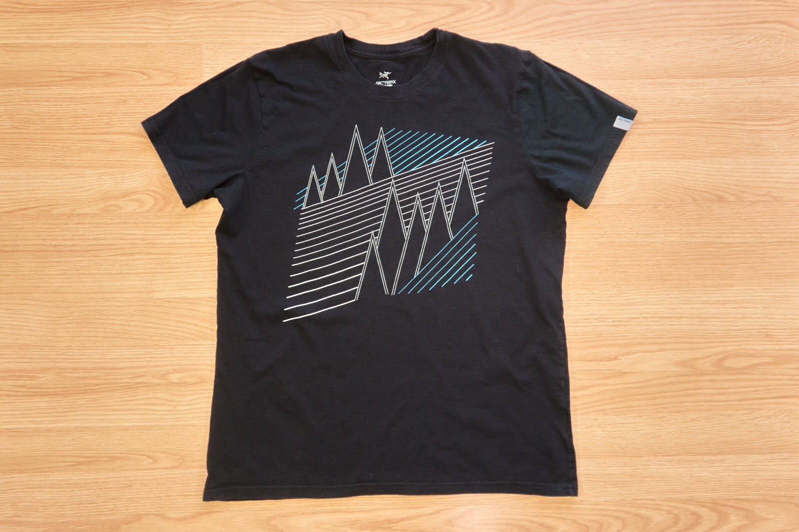 T shirt uomo Arc'teryx nera stampata taglia L