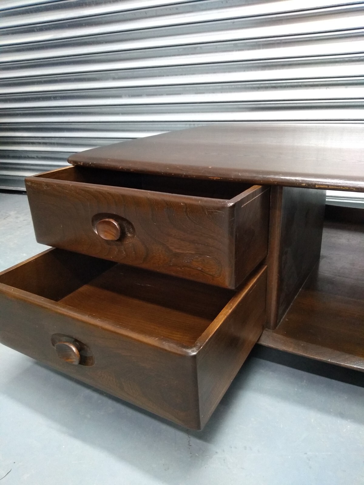 ERCOL Pandora Coffee Table Box Model 735 MID CENTURY Wheel Square