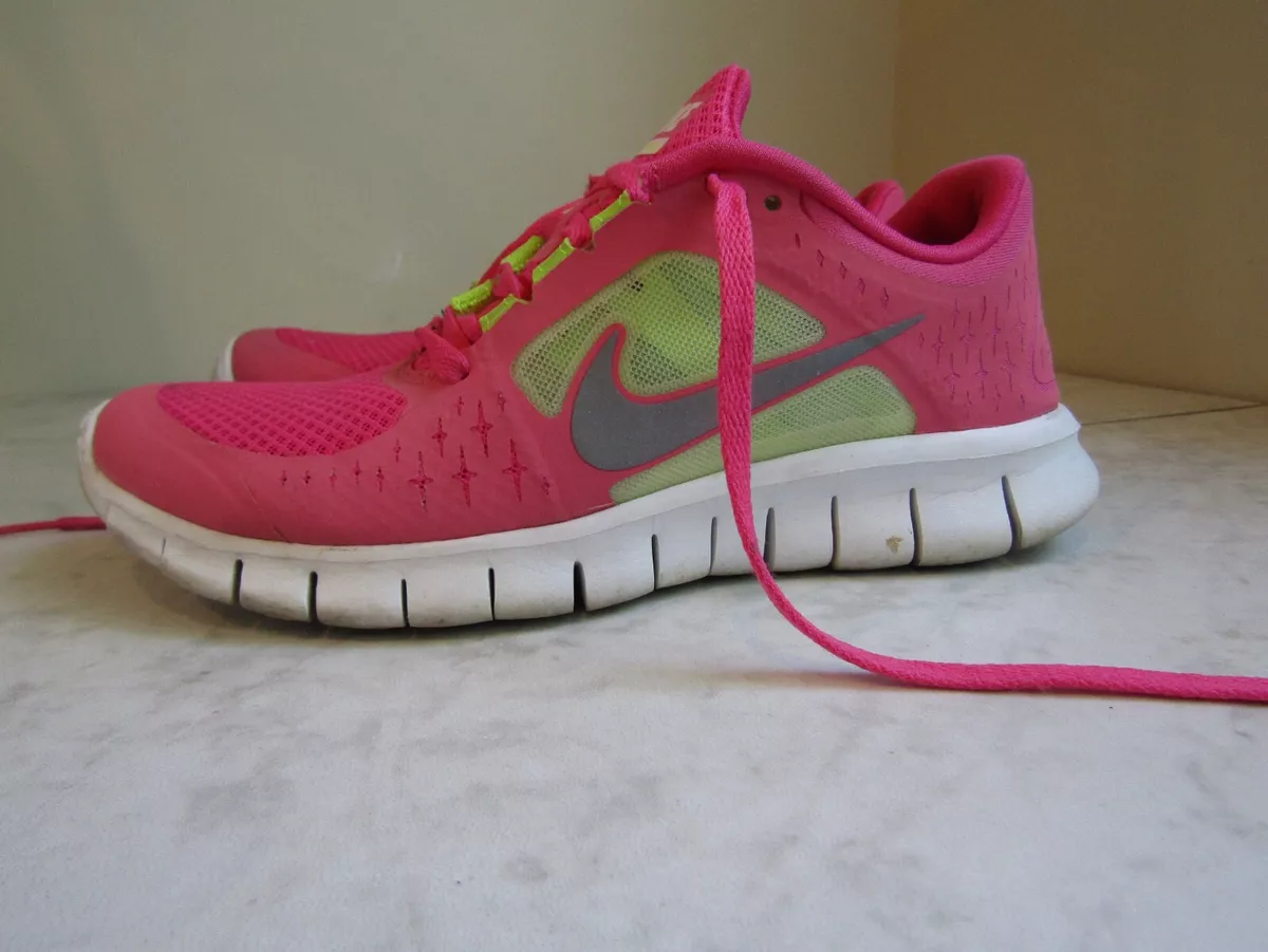 Nike free run pink laces cheap