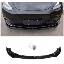 Frontlippe Für 2020-2024 Tesla Model Y Spoiler Stoßstange Glanz Schwarz