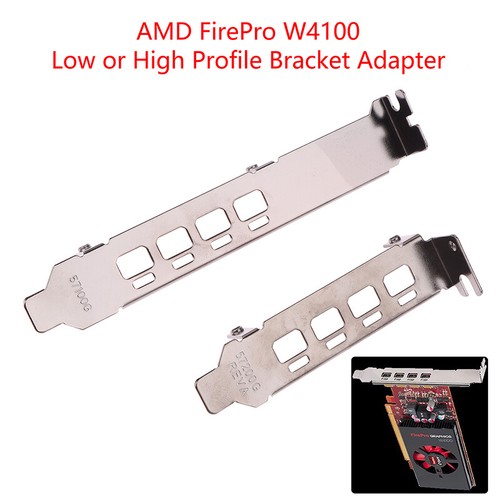 Low/High Profile Bracket 4DP Baffle Port For AMD FirePro W4100 Graphic VideoCard - Afbeelding 6 van 13