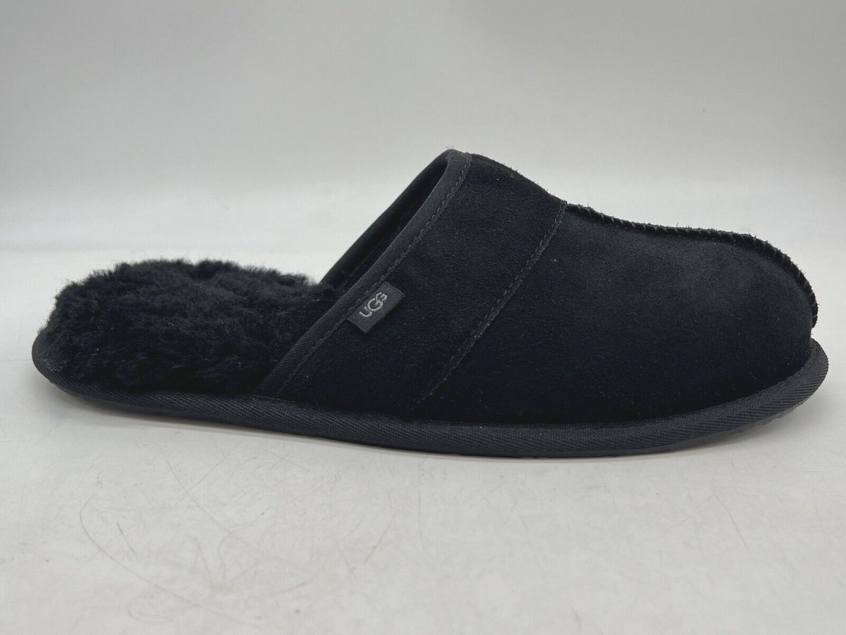 NEW UGG Slippers SCUFF LEISURE SLIDE For Men's Sz 10 in BLACK - Main Image