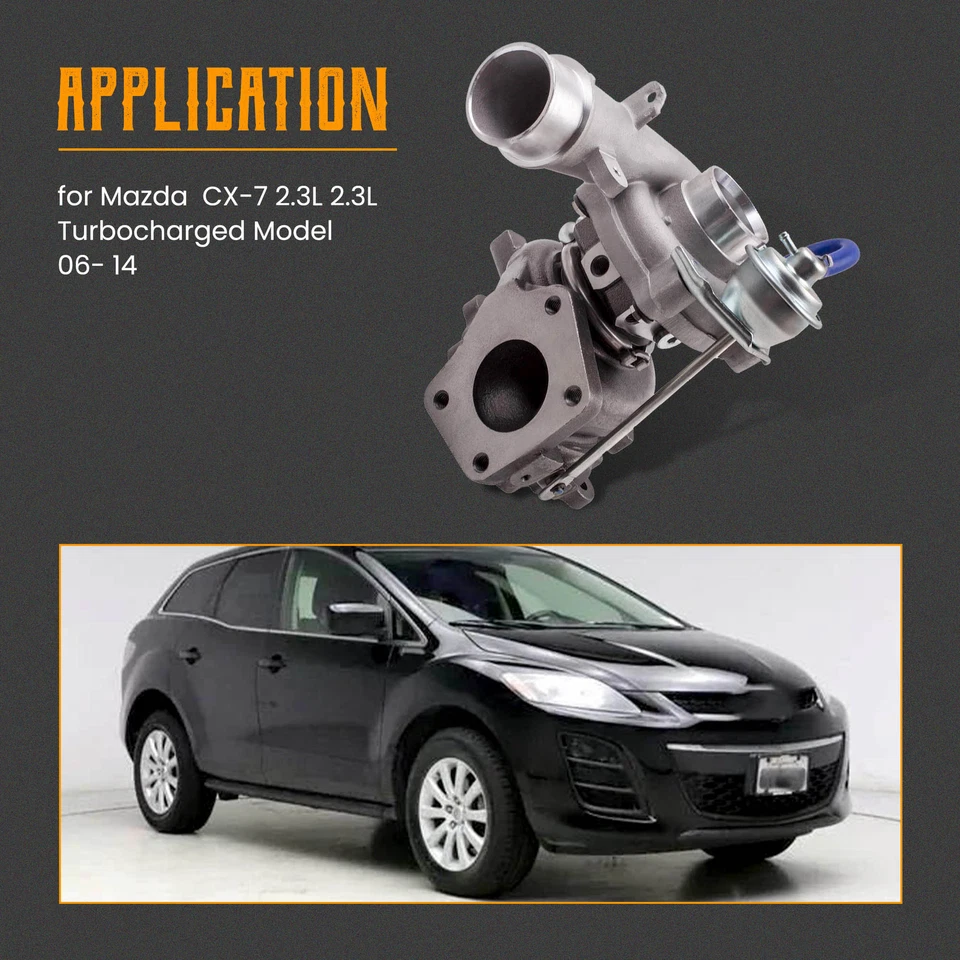 K04 K0422582 Turbo Turbocharger for Mazda CX7 CX-7 2.3L 53047109907 L33L13700C - Image 3 of 4