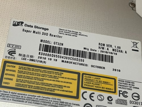 Acer Aspire 5742 SATA CD DVD rewriter optical drive GT32N - Afbeelding 4 van 4
