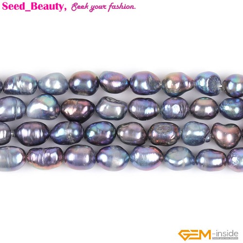 Craft Freshwater Pearl Loose Beads for Jewelry Making 15" DIY 8-9mm Wholesale - Picture 94 of 110