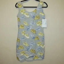 NWT Paradise Found Made in Hawaii Hawaiian Floral Leaf Tank Dress Womens Small