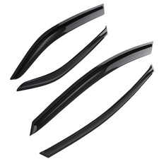 Wind Visor Rain Guards For Kia Forte Sedan 2009-2013 Black Set Of 4